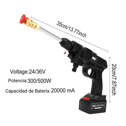 Hidrolavadora portátil con 2 baterías